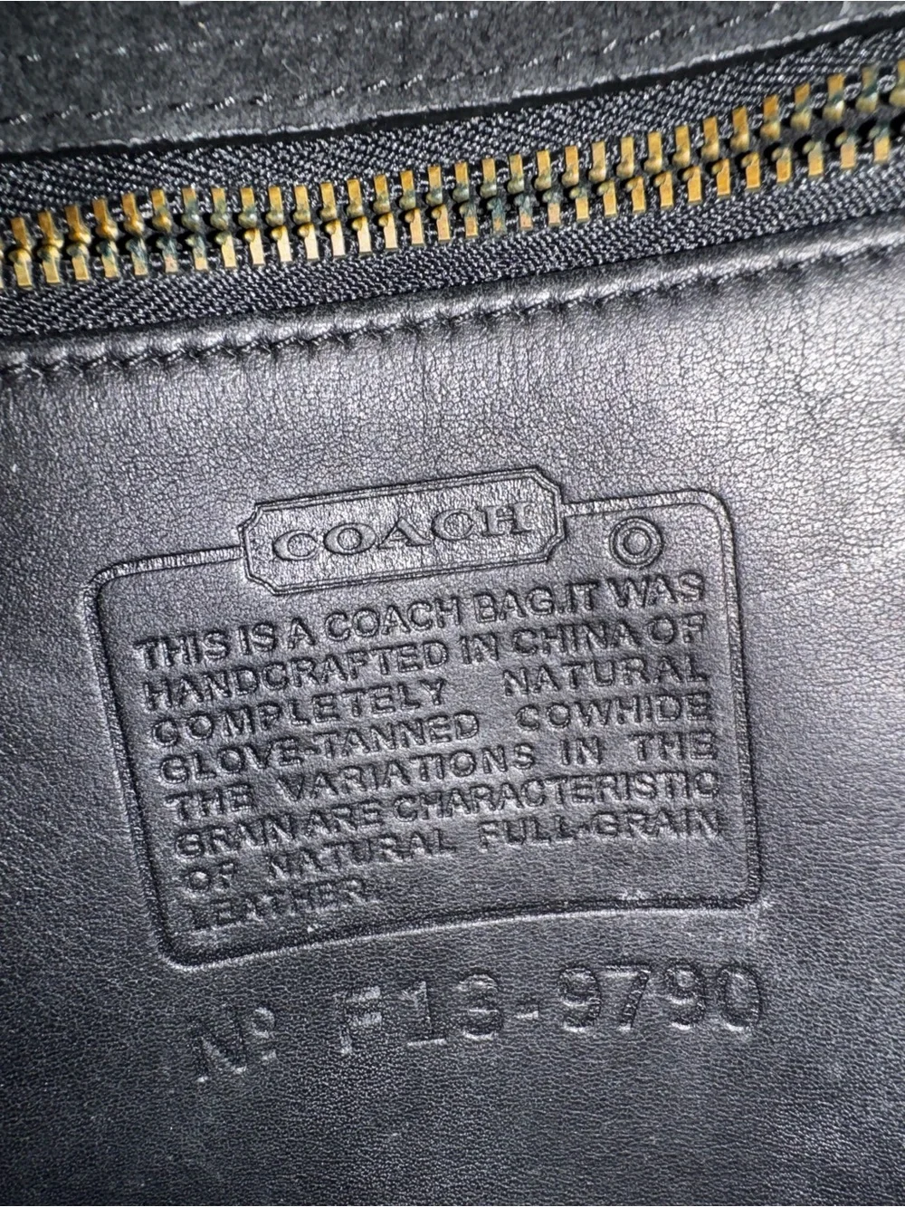 Vtg Coach 9790 Black City Shoulder Cross Body Bag Purse Leather-Brass Turn lock